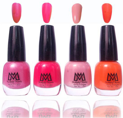 

Makeup Mania Premium Collection Nail Polish - Combo of 4 Exclusive Nail Enamels - MM#51 Multicolor(Pack of 4)