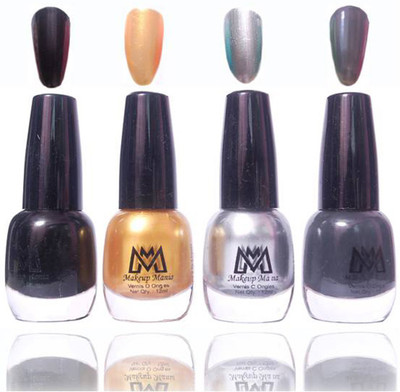 

Makeup Mania Premium Collection Nail Polish - Combo of 4 Exclusive Nail Enamels - MM#42 Multicolor(Pack of 4)