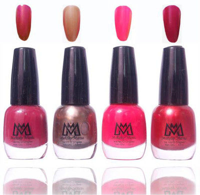 

Makeup Mania Premium Collection Nail Polish - Combo of 4 Exclusive Nail Enamels - MM#33 Multicolor(Pack of 4)