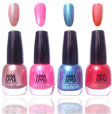 

Makeup Mania Premium Collection Nail Polish - Combo of 4 Exclusive Nail Enamels - MM#25 Multicolor(Pack of 4)