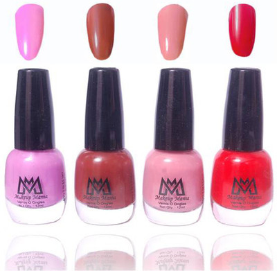 

Makeup Mania Premium Collection Nail Polish - Combo of 4 Exclusive Nail Enamels - MM#24 Multicolor(Pack of 4)