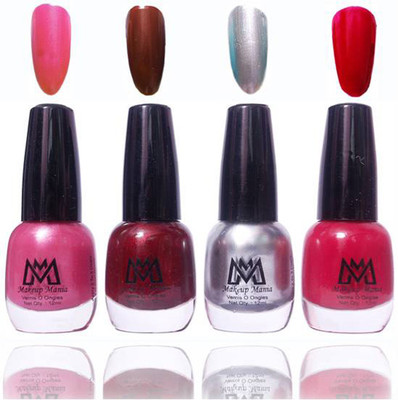 

Makeup Mania Premium Collection Nail Polish - Combo of 4 Exclusive Nail Enamels - MM#36 Multicolor(Pack of 4)
