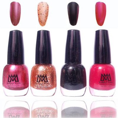 

Makeup Mania Premium Collection Nail Polish - Combo of 4 Exclusive Nail Enamels - MM#40 Multicolor(Pack of 4)