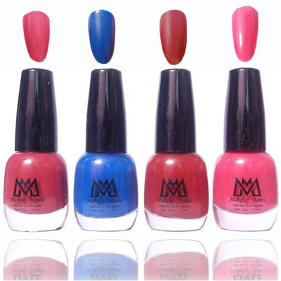 

Makeup Mania Premium Collection Nail Polish - Combo of 4 Exclusive Nail Enamels - MM#39 Multicolor(Pack of 4)