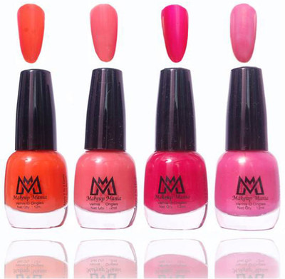 Makeup Mania Premium Collection Nail Polish - Combo of 4 Exclusive Nail Enamels - MM#29 Multicolor(Pack of 4)