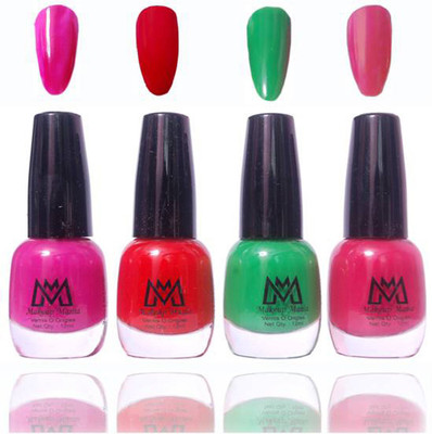 

Makeup Mania Premium Collection Nail Polish - Combo of 4 Exclusive Nail Enamels - MM#27 Multicolor(Pack of 4)