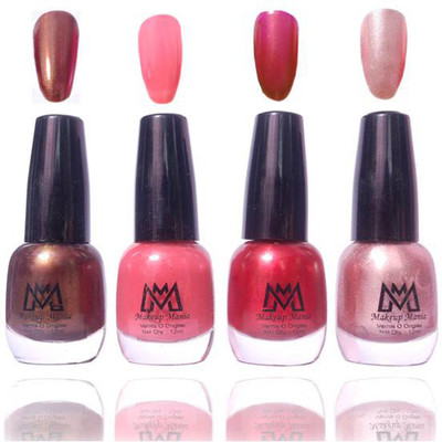 

Makeup Mania Premium Collection Nail Polish - Combo of 4 Exclusive Nail Enamels - MM#58 Multicolor(Pack of 4)