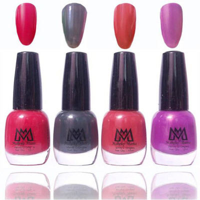 

Makeup Mania Premium Collection Nail Polish - Combo of 4 Exclusive Nail Enamels - MM#31 Multicolor(Pack of 4)