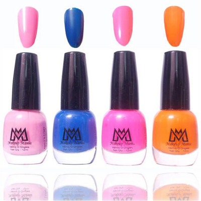 

Makeup Mania Premium Collection Nail Polish - Combo of 4 Exclusive Nail Enamels - MM#45 Multicolor(Pack of 4)