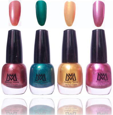 

Makeup Mania Premium Collection Nail Polish - Combo of 4 Exclusive Nail Enamels - MM#38 Multicolor(Pack of 4)