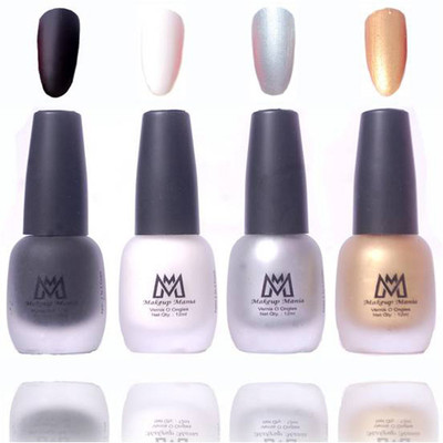 

Makeup Mania Premium Collection Nail Polish, Combo of 4 Velvet Matte Nail Enamels - MM#15 Multicolor(Pack of 4)