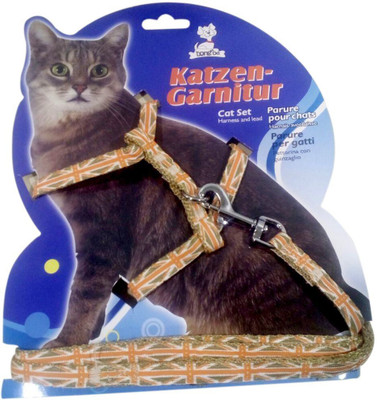 

Pets Empire Fancy Pattern Cat Harness Leash, Adjustable H harness Nylon Strap Collar with Leash, Kitten Leash and Harness Set, For Small Cat and Pet 1 Set Color May Vary Dog & Cat Harness & Leash(, multicolor