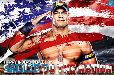 

Celebrity John Cena Independence Day HD Wall Poster Paper Print(18 inch X 12 inch, Rolled)