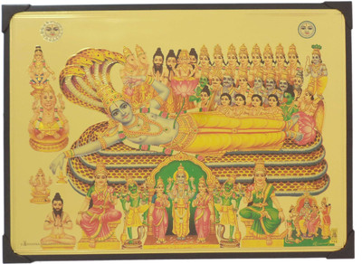 

R S Exports Lord Anantha Padmanabha Photo Frame ( 30.5 cm x 22.5 cm x 1 cm ) / Wall Hangings for Home Decor and Wall Decor / Thanksgiving Wall Decorations / anantha padmanabha ananthapadmanabha anantha padmanabhan ananda vishnu Art work for Paintings / Go