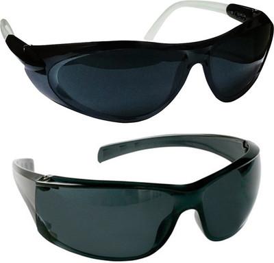 

Vezual Black & White (Pack of 2) & Tinted (Pack of 2) Bike Riding, Scratch Resistance Eye Protective Lens Power Tool, Welding, Laboratory, Wood-working Safety Goggle(Free-size)