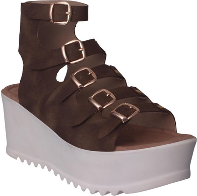 

Flora Women Brown Wedges