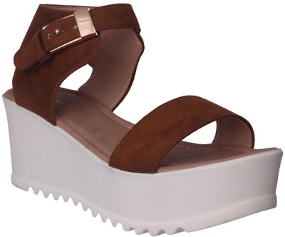 Flora Women Tan Wedges