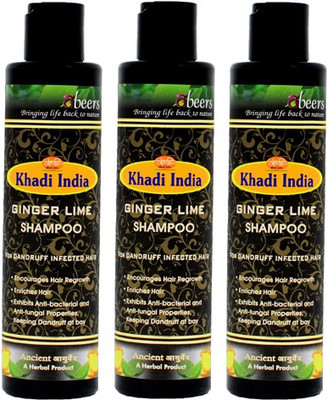

khadi abeers GINGERLIME SHAMPOO - PACK OF 3 PCS(225 ml)