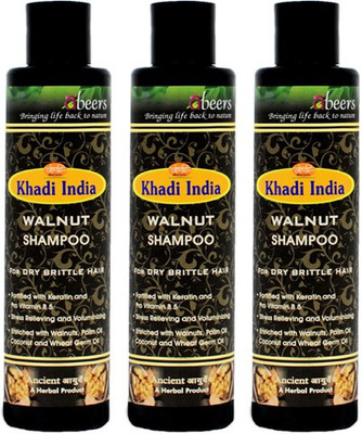 

khadi abeers WALNUT SHAMPOO - PACK OF 3 PCS(225 ml)