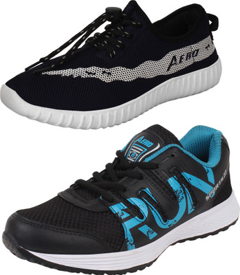 

Aero 02 Pair Combo AMG Performance Running and Canvas Sneakers For Men(Black, Blue, Blue, Black::cyan::blue