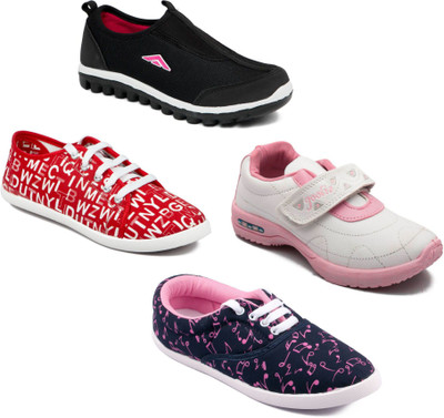 

Asian Women Casual & Running Shoes Combo pack of 4 Casuals For Women(Multicolor