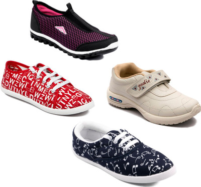 

Asian Women Casual & Running Shoes Combo pack of 4 Casuals For Women(Multicolor