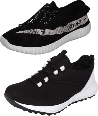 

Aero 02 Pair Combo Power Play Running and Canvas For Men(Multicolor, Black::white::black