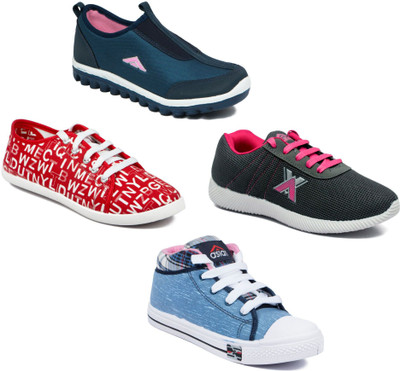 

Asian Women Casual & Running Shoes Combo Pack of 4 Casuals For Women(Multicolor