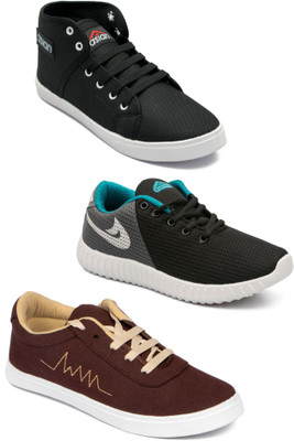 

Asian Men Casual & Running Shoes Combo Pack of 3 Casuals For Men(Multicolor