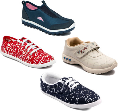 

Asian Women Casual & Running Shoes Combo pack of 4 Casuals For Women(Multicolor