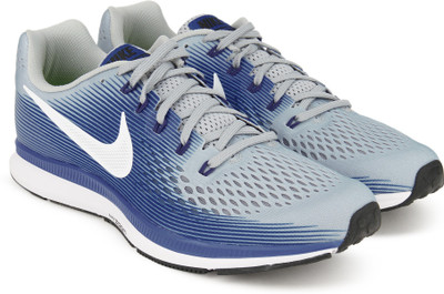 Nike AIR ZOOM PEGASUS 34 Running Shoes For Men(Blue, Grey)