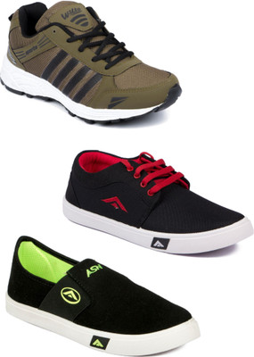 

Asian Men Casual & Running Shoes Combo Pack of 3 Casuals For Men(Multicolor