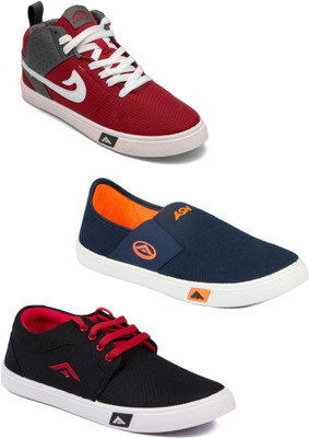 

Asian Men Casual & Running Shoes Combo Pack of 3 Casuals For Men(Multicolor