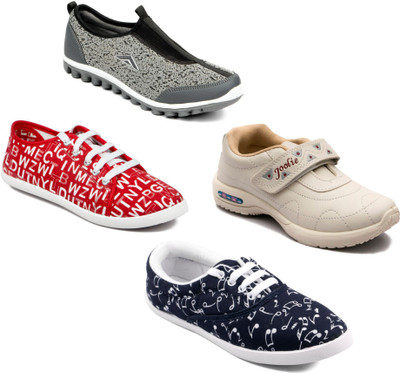 

Asian Women Casual & Running Shoes Combo pack of 4 Casuals For Women(Multicolor
