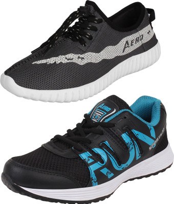 

Aero 02 Pair Combo AMG Performance Running and Canvas Sneakers For Men(Grey, Black, Blue, Black::cyan::grey