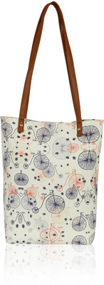 

Kleio Women Casual White Canvas Tote