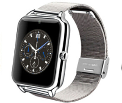 

Macron Bluetooth Touch Screen for Android and IOS Z60 Silver Silver Smartwatch(Silver Strap Free Size)