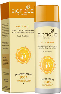 

Biotique Bio Carrot Sunscreen Face Lotion - SPF 40+ NA(190 ml)