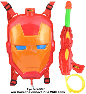 

Zest 4 Toyz Pressure Water Gun Pichkari with Tank, Holi 6.5 Litre -Ironman Face(Multicolor)