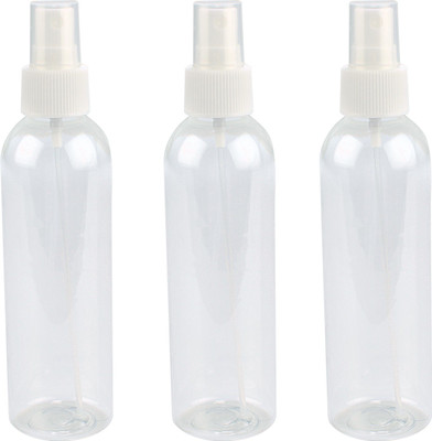 

HOKIPO Plastic Refillable Fine Mist Perfume Atomizer Spray Bottle for Travel Beauty Makeup, 200 ml Capacity Travel Toiletry Kit(White)
