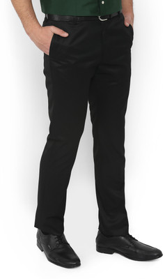 ARROW Regular Fit Men Black Trousers