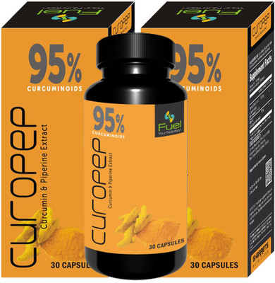 

SHARRETS NUTRITIONS Curopep 95% Curcumin and Peperin Formula ( Pack of 2 ) 100% Vegetrian(30 No)