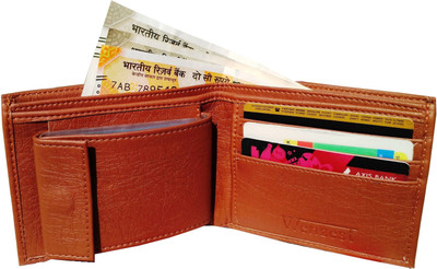 

Wenzest Men Tan Artificial Leather Wallet(10 Card Slots)