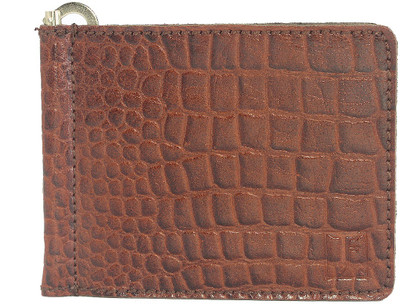 

TOFFIL Men Brown Genuine Leather Money Clip(2 Card Slots), Light brown