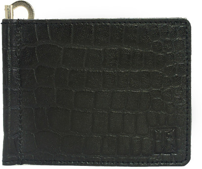 

TOFFIL Men Black Genuine Leather Money Clip(2 Card Slots)