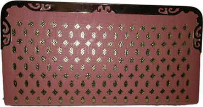 Rapidcostore Women Casual Pink Artificial Leather Wallet(8 Card Slots)