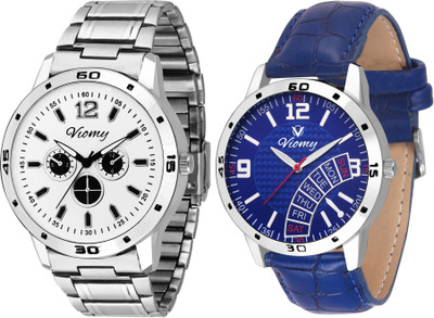 

VIOMY 2G5005 Antique+Stylish blue and white dial with dummy chornography watch for men Watch - For Men