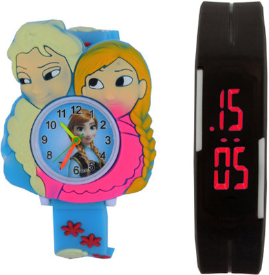 

VITREND (TM) Cartoon Analog Watch + Silicon Bracelet Good Return Gift For All Occasions Watch - For Boys & Girls