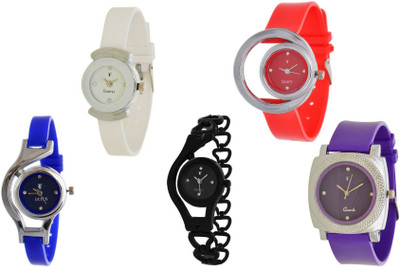 

Nubela New AJS016 Muiti Color Analog 5 Watch - For Girls