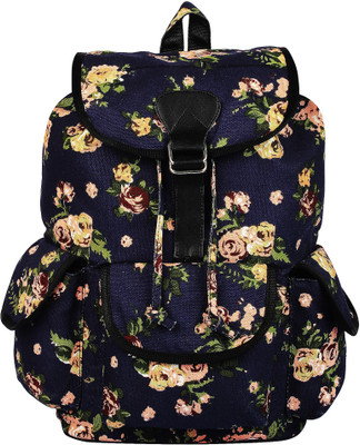 

Crafts My Dream craftsmydream women's backpack blue rose print 19 L Backpack(Blue)